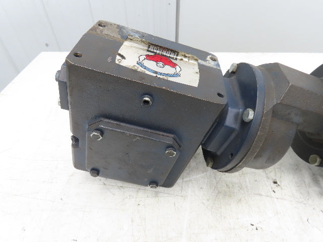 Grove Gear 60:1 Double Reduction Gearmotor 14 RPM Output RH 2Hp 460V 3PH 56C