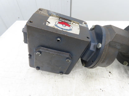 Grove Gear 60:1 Double Reduction Gearmotor 14 RPM Output RH 2Hp 460V 3PH 56C