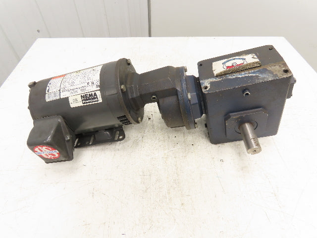 Grove Gear 60:1 Double Reduction Gearmotor 14 RPM Output RH 2Hp 460V 3PH 56C