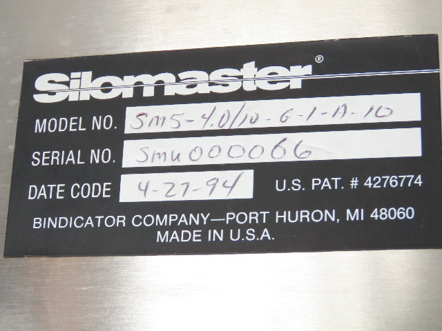 Bindicator Silomaster SM5 AR-1000 Display Stainless Steel Housing Lot of 2
