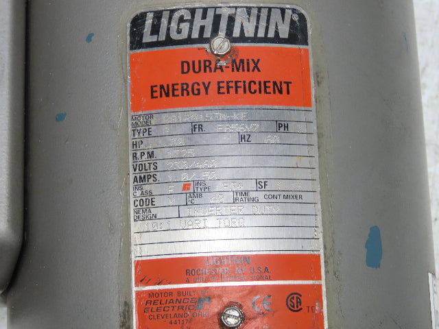 Lightnin XJ-30 Clamp-Mount Tank Mixer Agitator .3Hp 1725 RPM 230/460V 3PH Motor