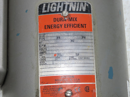 Lightnin XJ-30 Clamp-Mount Tank Mixer Agitator .3Hp 1725 RPM 230/460V 3PH Motor