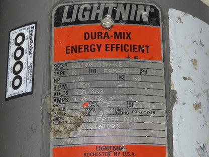 Lightnin EKXJ-30 Clamp-Mount Drum Tank Mixer Agitator .3Hp 1725 RPM 230/460V 3PH