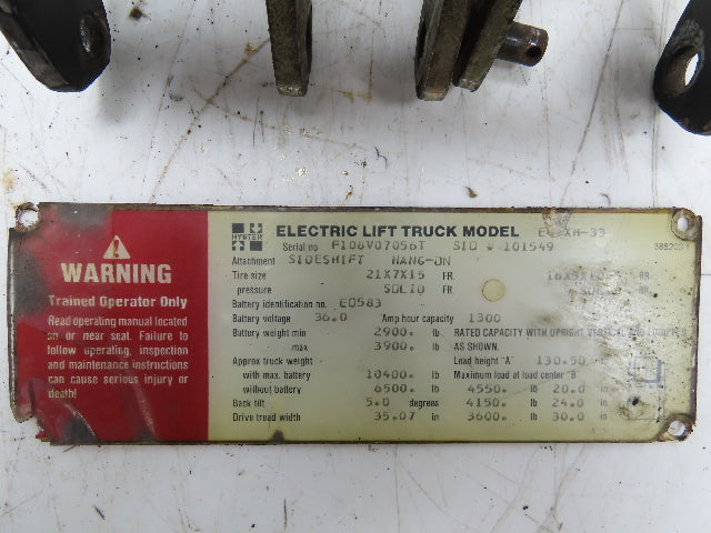 Hyster E45XM-33 Electric Forklift Three Control Lever Unit