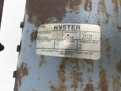 Hyster 1351932 DC Electric Forklift E45XM-33 Traction Motor 36/48VDC