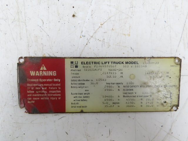 General Electric 324845 Hyster Forklift Electric Motor Hydraulic Pump 36/48VDC