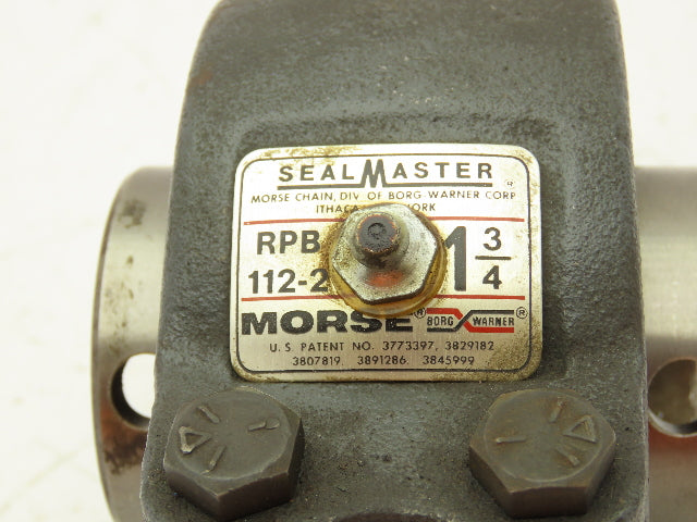 Morse Sealmaster RPB 112-2 Pillow Block Bearing 1-3/4" Bore 2-Bolt Base 365DE
