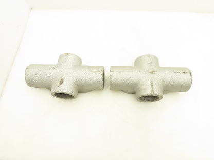 Eaton Crouse-Hinds X67 Condulet Conduit Outlet Body 2" NPT Lot Of 2