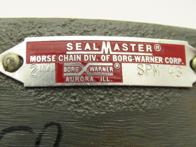 Morse Sealmaster SPM-43 Pillow Block Bearing 2-11/16" Bore 2-Bolt Base