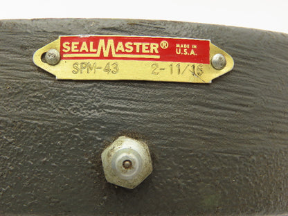 Morse Sealmaster SPM-43 Pillow Block Bearing 2-11/16" Bore 2-Bolt Base