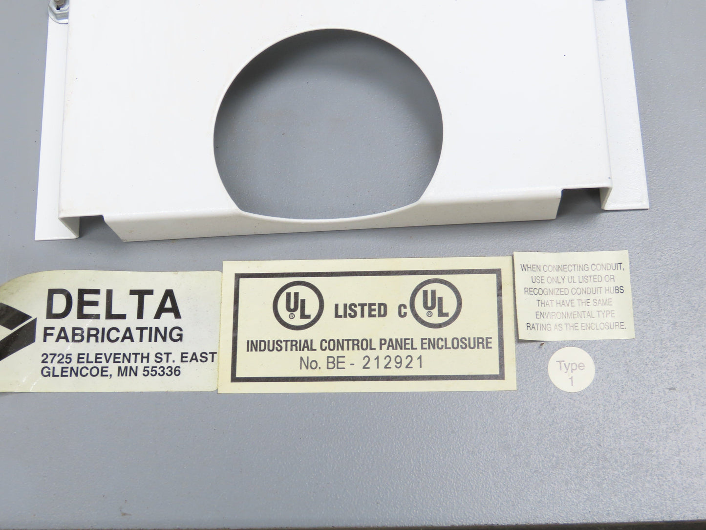 Delta Fab Electrical Enclosure Control Panel JIC 24x24x9" Backplate