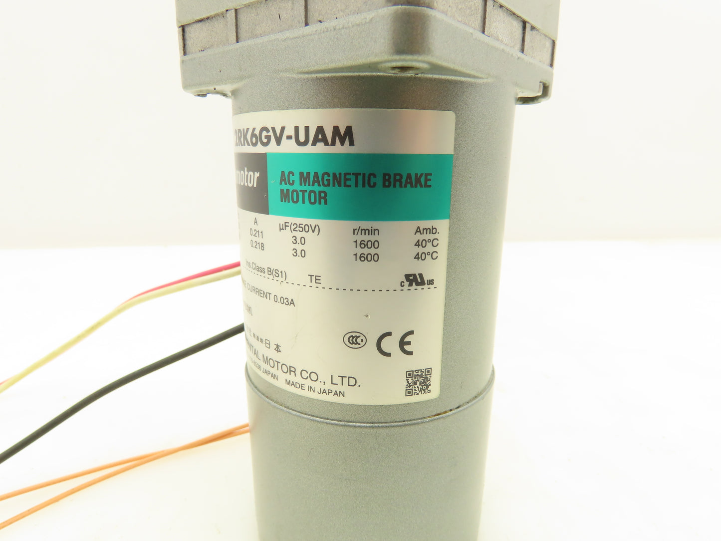 Orientalmotor 2RK6GV-UAM Gearmotor 6W 1/125Hp 115V 1PH 360:1 Gearhead 2GV360B