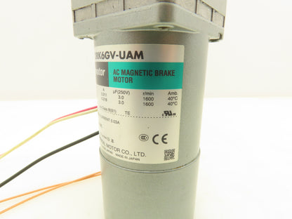 Orientalmotor 2RK6GV-UAM Gearmotor 6W 1/125Hp 115V 1PH 360:1 Gearhead 2GV360B