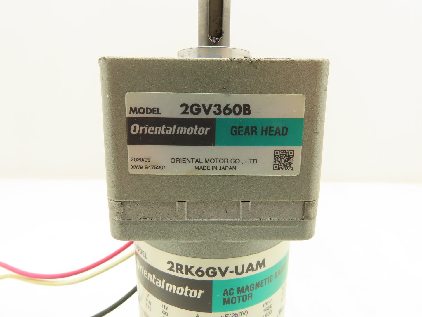 Orientalmotor 2RK6GV-UAM Gearmotor 6W 1/125Hp 115V 1PH 360:1 Gearhead 2GV360B