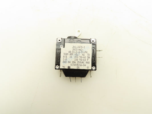 Heinemann JA1-Z470-2 Circuit Breaker 250VAC 30A 50/60HZ
