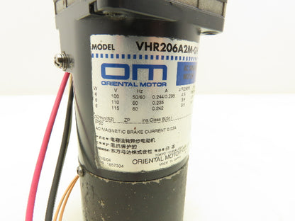 Oriental Motor VHR206A2M-GV Magnetic Brake Motor Gear Head GV2G360 6W 115V