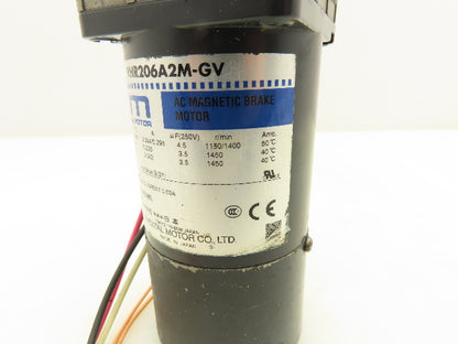 Oriental Motor VHR206A2M-GV Magnetic Brake Motor Gear Head GV2G360 6W 115V