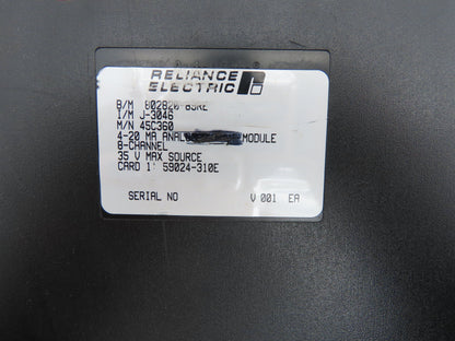 Reliance Electric 45C360 Analog Output Module 4-20MA 8 Channel 35V Max Source