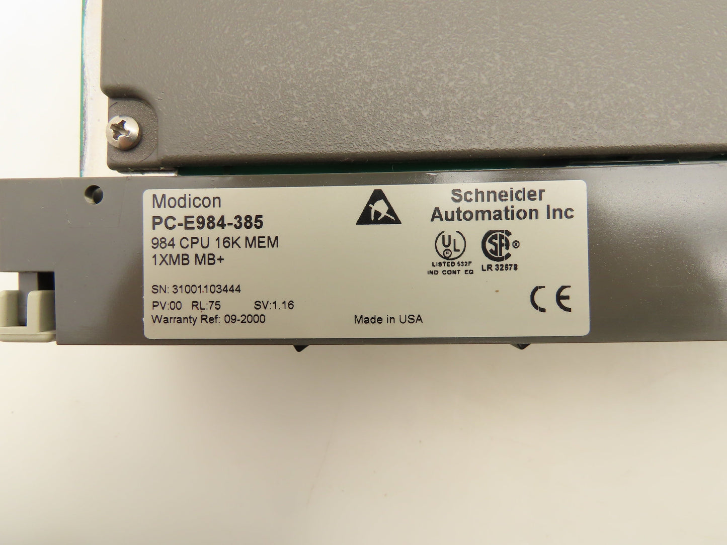 Schneider Electric PC-E984-385 Programmable Controller 115/230VAC 16K Memory