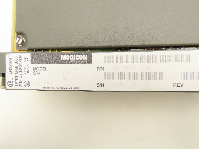Modicon/AEG PC-984-385 Programmable Controller 385 120/220V .5/.25A