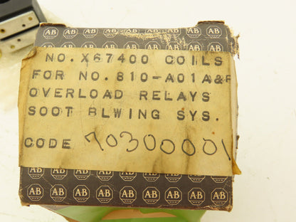 Allen Bradley X-67400 Coil for Overload Relay  810-A01A