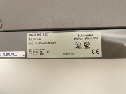Modicon/AEG AS-B807-132 Input Module 120VAC 32 Point Lot Of 3