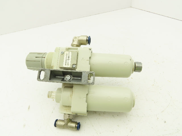 SMC AW30-N02-2Z-B Filter Regulator and Lubricator AL30-N02-2Z-A Unit 150 psi