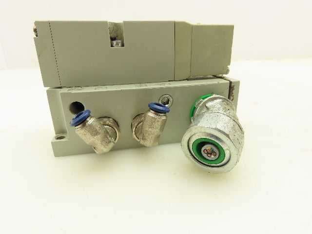Numatics 123BA43AMN00061 Pneumatic Solenoid Valve w/Manifold Base 24VDC