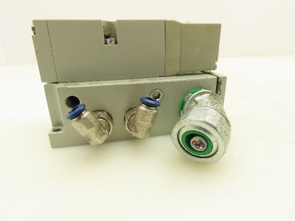 Numatics 123BA43AMN00061 Pneumatic Solenoid Valve w/Manifold Base 24VDC