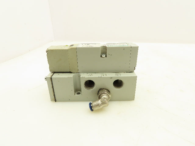 Numatics 123BA43AMN00061 Pneumatic Solenoid Valve w/Manifold Base 24VDC