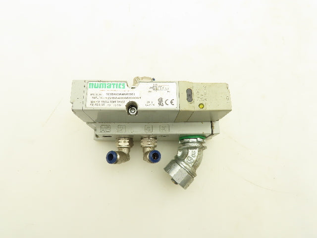 Numatics 123BA43AMN00061 Pneumatic Solenoid Valve w/Manifold Base 24VDC