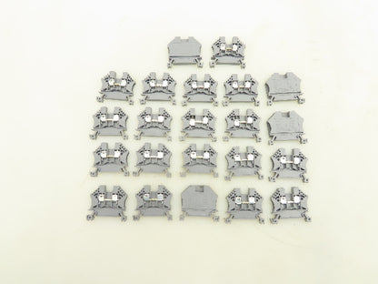 MI EURO 4 Terminal Block Gray 750V 4mm Lot of 22