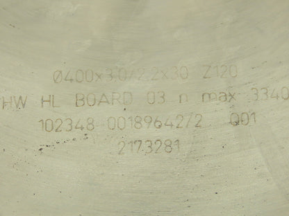 Leuco 0400x3.0/2.2x30 e5 System Circular Saw Blade 16" 120 Carbide Tooth 1" Bore