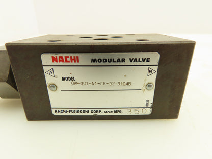 Nachi 0W-G01-A1-CR-D2-3104B Modular Pressure Switch Valve