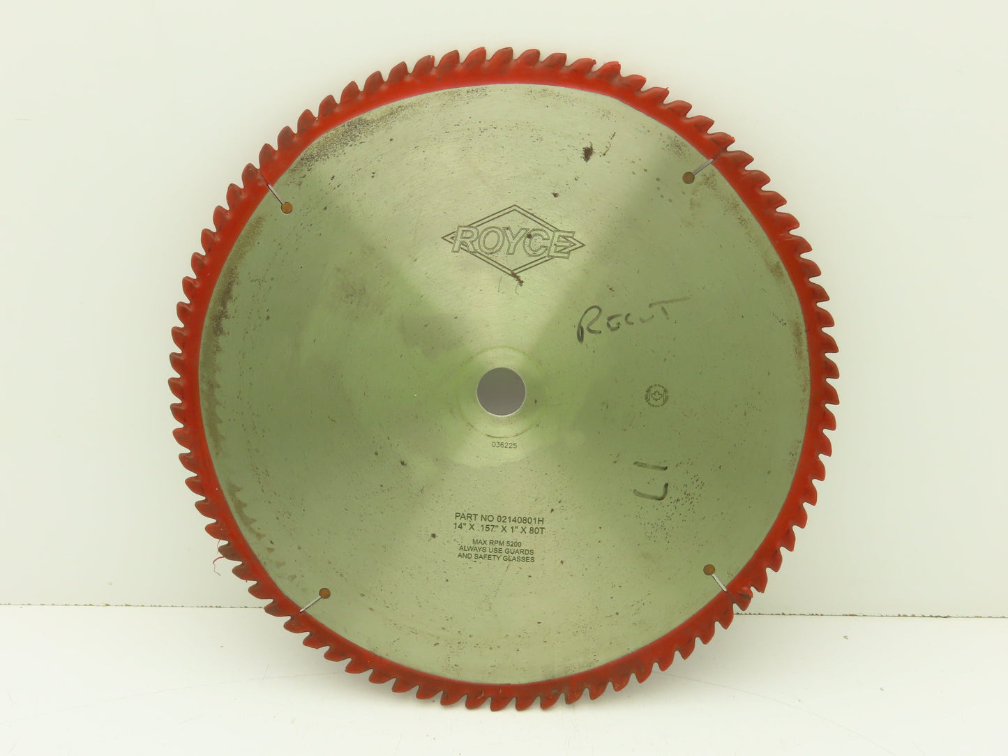 Royce 02140801H Universal Cut Off Saw Blade 14" x80 Tooth x .157" Kerf x 1" Bore
