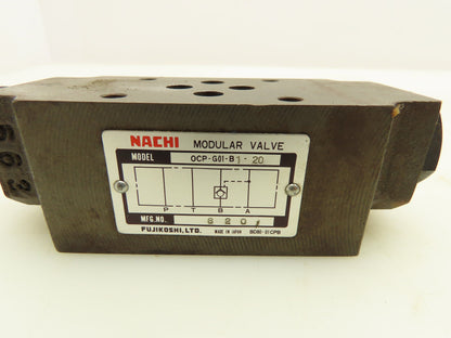 Nachi OCP-G01-B1-20 Pilot Operated Modular Check Valve Lot of 5