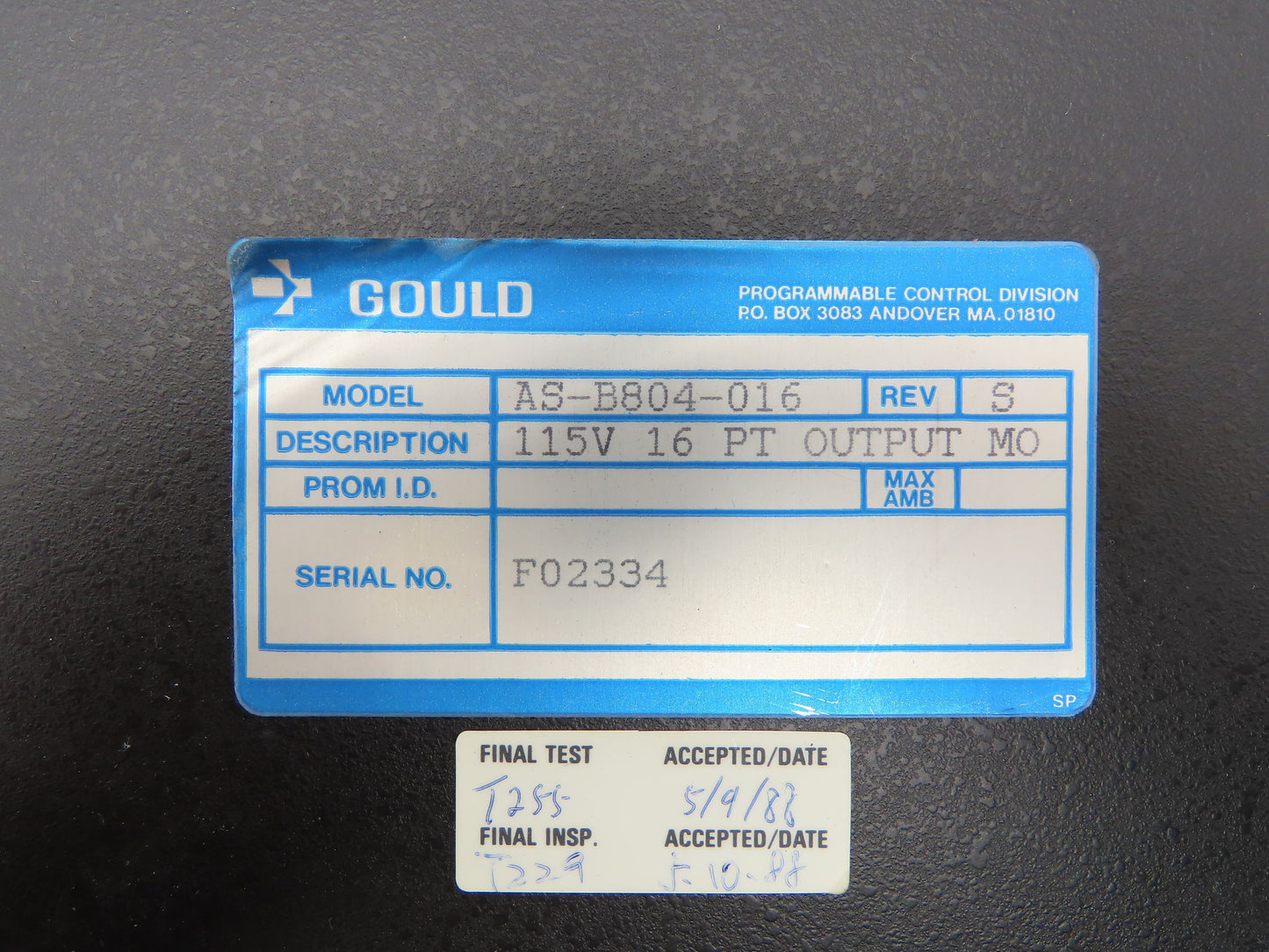 Gould AS-B804-016 Output Module 115V 16 Point Lot Of 2