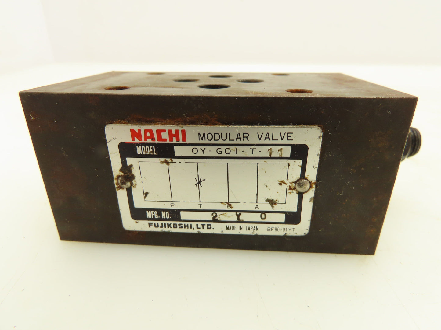 Nachi OY-GO1-T-11 Hydraulic Modular Flow Control Valve Lot of 2