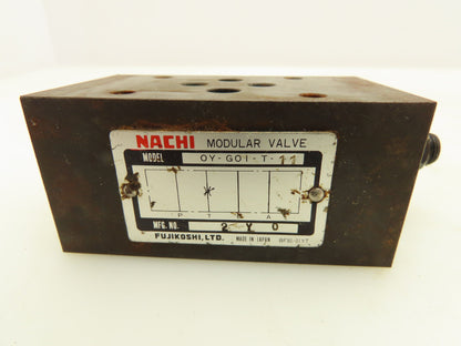 Nachi OY-GO1-T-11 Hydraulic Modular Flow Control Valve Lot of 2