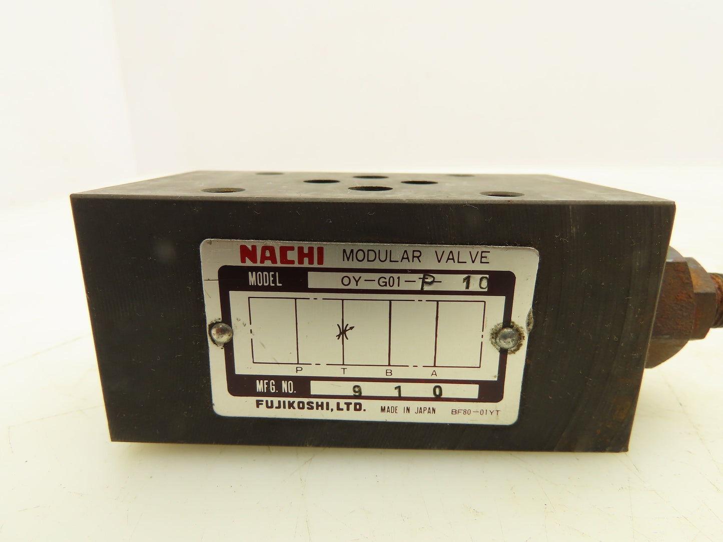 Nachi OY-G01-P-10 Flow Regulator Modular Valve