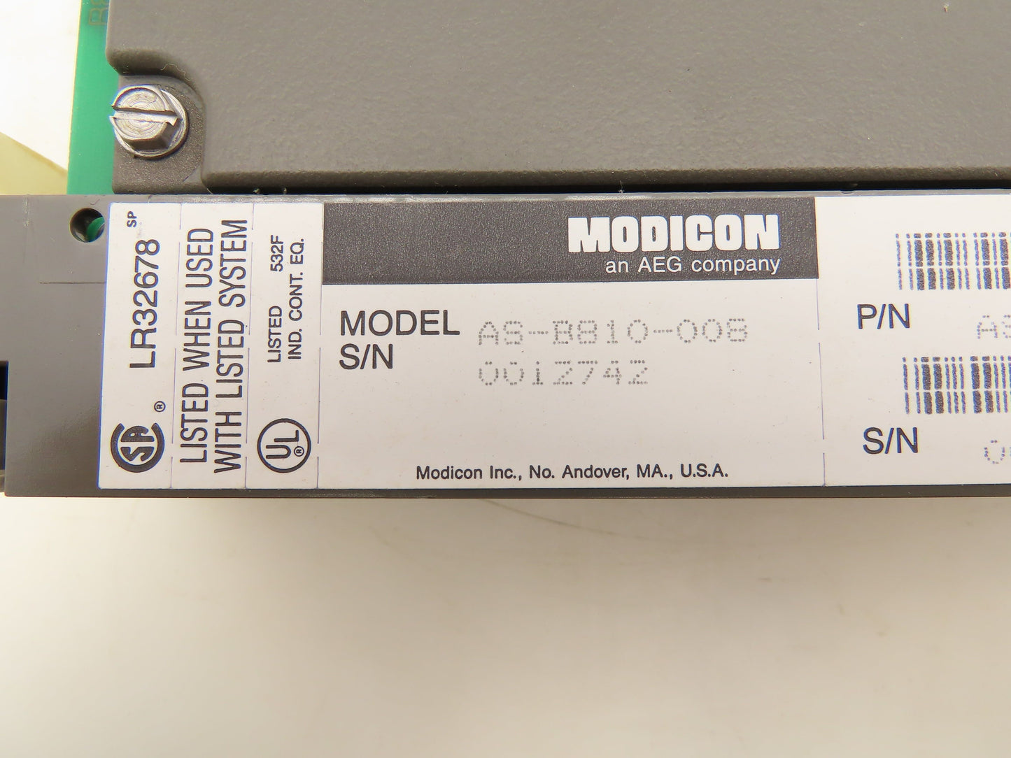 Modicon/AEG AS-B810-008 Isolated Output Module 115VAC