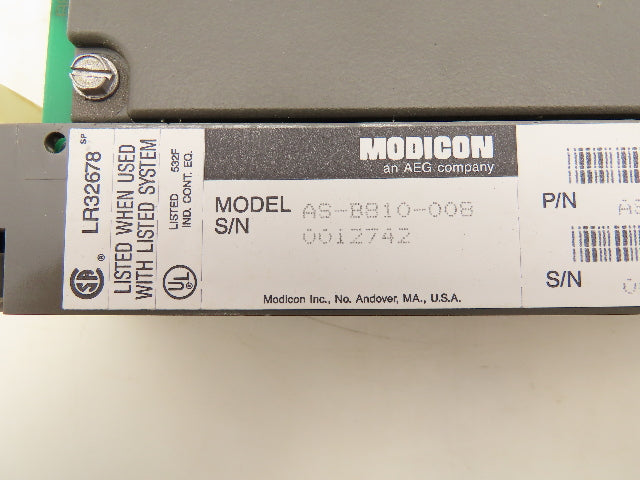 Modicon/AEG AS-B810-008 Isolated Output Module 115VAC
