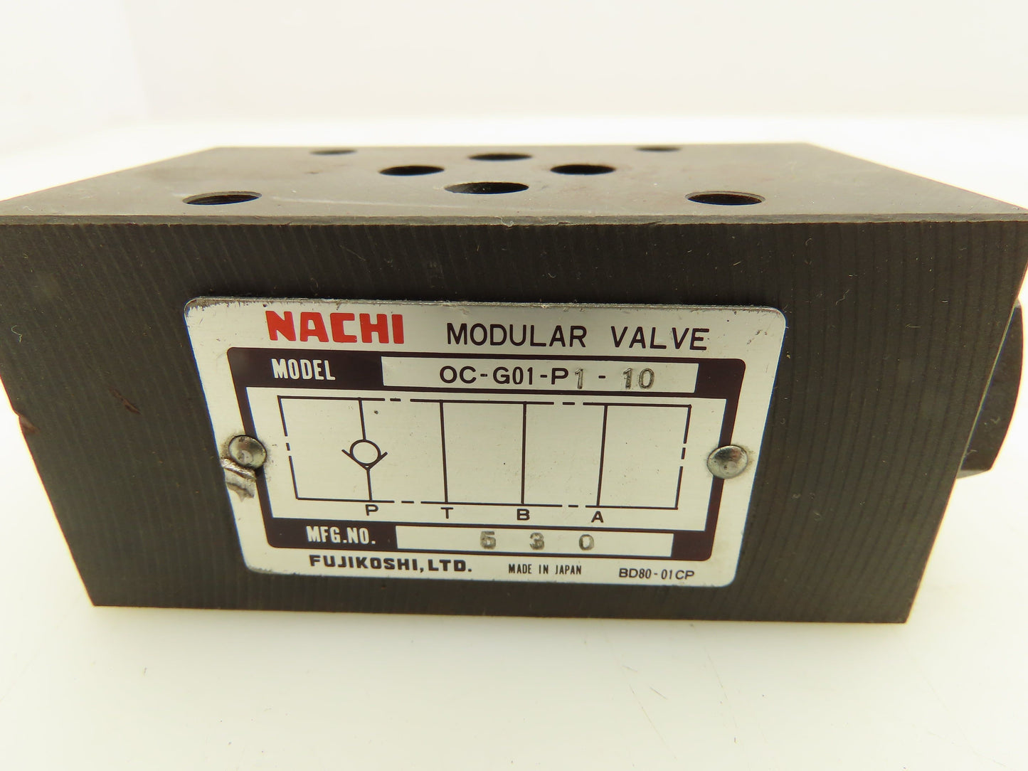 Nachi OC-G01-P1-10 Hydraulic Modular Check Valve D03