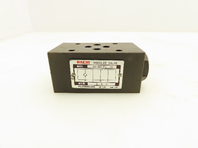 Nachi OC-G01-P1-10 Hydraulic Modular Check Valve D03