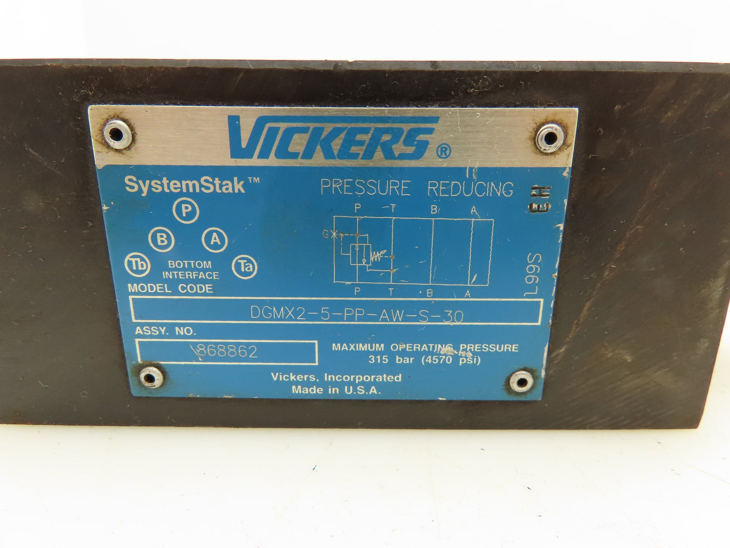 Vickers DGMX2-5-PP-AW-S-30 SystemStak Hydraulic Reducing Valve 4570 psi