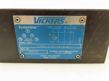 Vickers DGMX2-5-PP-AW-S-30 SystemStak Hydraulic Reducing Valve 4570 psi