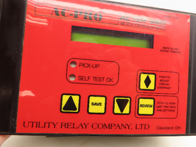 Utility Relay Company T-361 AC-PRO Ac Trip Unit Micro Controlled Based