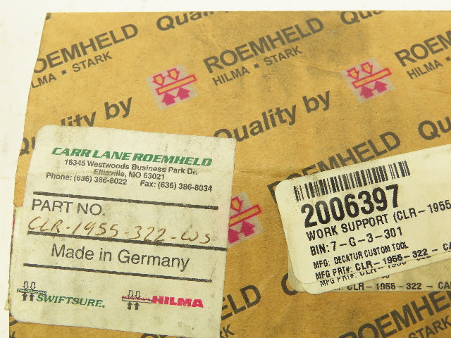 Roemheld CLR-1955-322 Work Support Tool Workholding SW 1955322