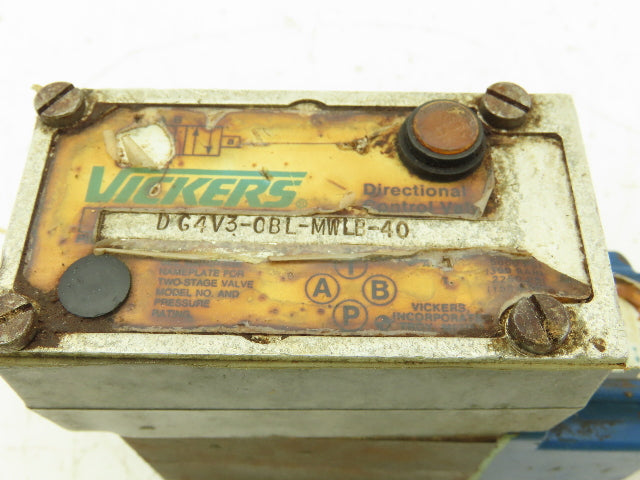 Vickers DG4V3-0BL-MWLB-40 Solenoid Directional Control Valve 120V