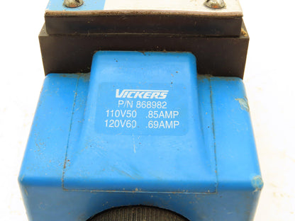 Vickers DG4S4L-012A-B-60 Hydraulic Directional Control Solenoid Valve 110/120V